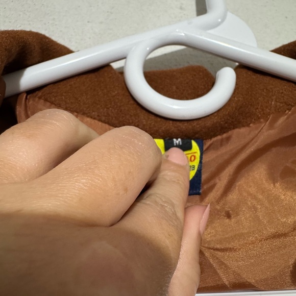 Fornadao Burnt Orange Cognac Hooded‎ Bomber Coat Jacket Men’s Medium Fall Winter - Picture 4 of 9